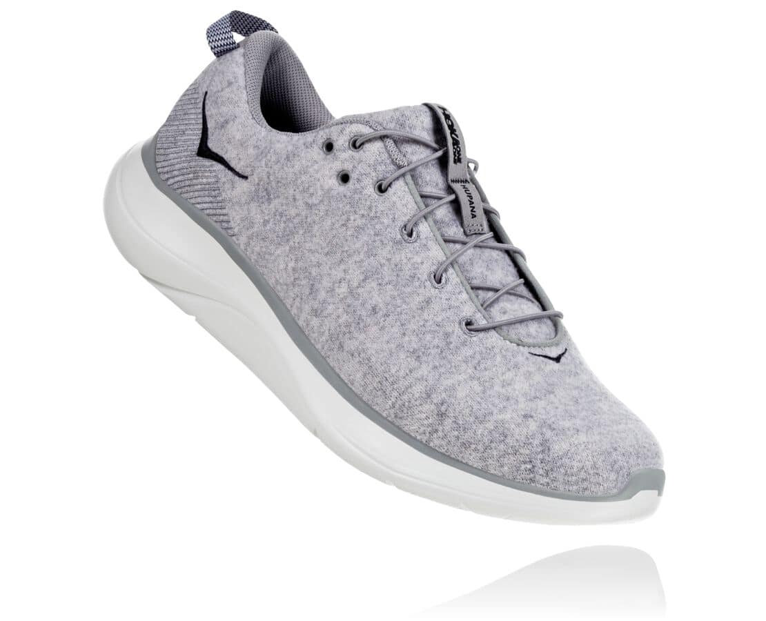 Hoka One One Hupana Flow Wool Férfi Gyalogló Cipő MélySzürke [ZQPLJ-7058]